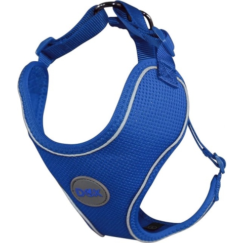 Hondentuig - Reflectief, Aanpasbaar en Ontsnappingsbestendig - Hondenharnas voor Kleine en Middelgrote Honden - Voor Honden, Katten, Puppies en in de Auto - Kattentuigje/Puppyharnas - Blauw, S