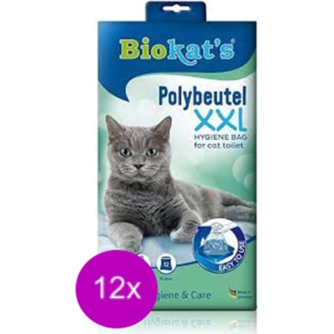 12x Biokat's Polybeutel XXL - Kattenbakzakken - 12 zakken per verpakking