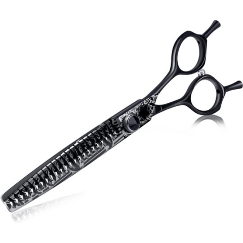 7 inch dunner wordende schaar voor honden Dunner wordende schaar Japanse 440C roestvrijstalen hondenschaar Professionele bontschaar met ergonomisch handvat Chunker schaar voor honden, katten, etc. 23 tanden