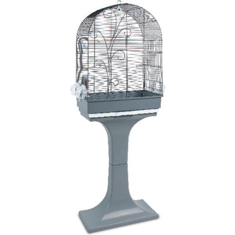 Vogelkooi op standaard Evita Grijs