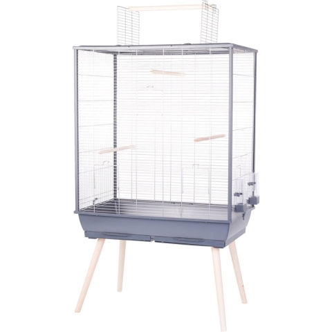 Zolux Neolife 80 Xl Vogelkooi Grijs - Dierenverblijf - 81x48x152 cm