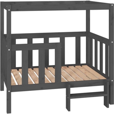 vidaXL-Hondenmand-105,5-x-83,5-x-100-cm-massief-grenenhout-grijs