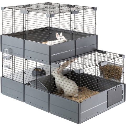 Ferplast Multipla Double - Dierenverblijf - 107.5x72x96.5 cm Grijs