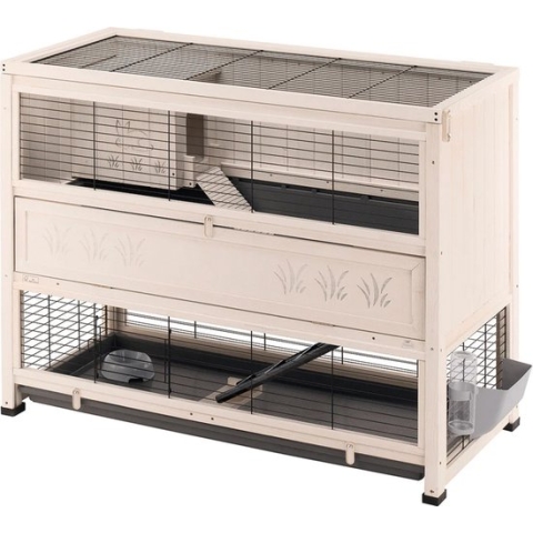 Ferplast Konijnenhok Cottage Large 129 X 103,5 Cm Hout Naturel