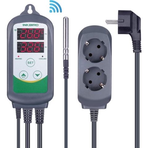 Inkbird ITC-308 Wifi temperatuur controller voor - terrarium - kweekruimte - bier - brouwen - kippen - fokken - thermostaat