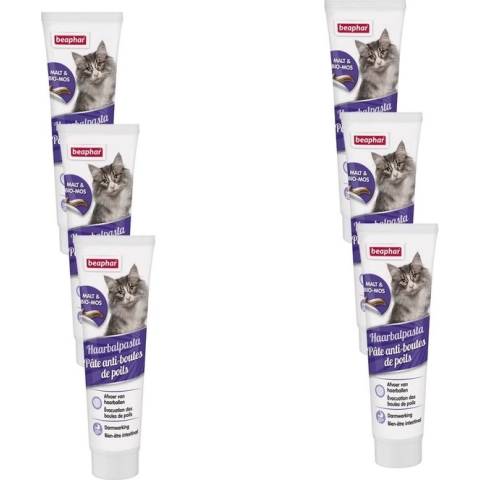6x Beaphar Duo Malt Paste Kat - Anti Haarbal Pasta - 100 g