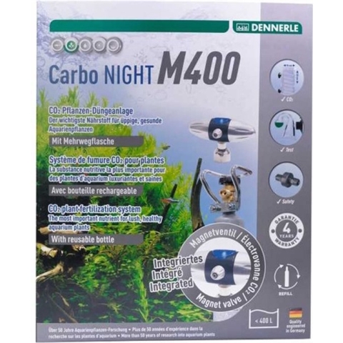 Dennerle Carbo Night M400 | Aquarium CO2 Systeem met nachtschakelaar | Met hervulbare fles | Voor Aquaria tot 400 Liter
