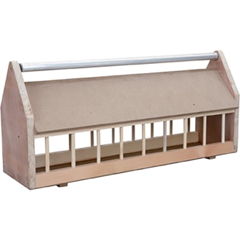 Natural - Voersilo - Duif - Duiveneetbak Hout + Rol In Metaal 19x80x29cm - 1st