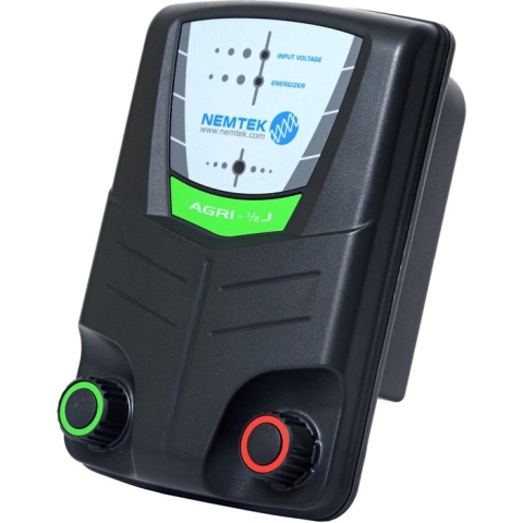 Nemtek Agri 5km - Schrikdraadapparaat Lichtnet en Accu - 0,5 Joule Output (incl. Adapter)