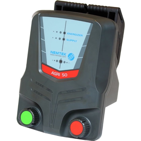 Nemtek Agri 50km - Schrikdraadapparaat met Lichtnet en Accu - 5 Joule Output (incl. adapter en aansluitklemmen)