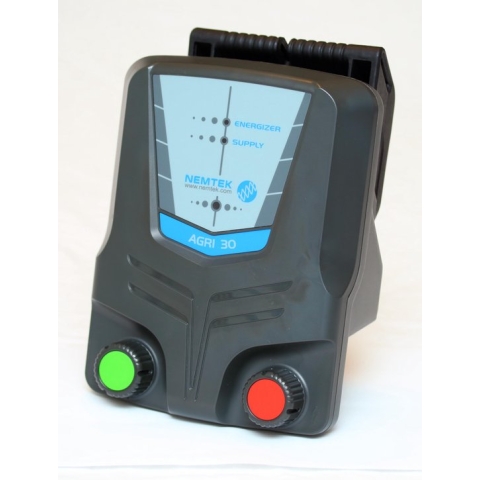 Nemtek Agri 30km- Schrikdraadapparaat Lichtnet en Accu - 3 Joule Output (incl. adapter en aansluitklemmen)