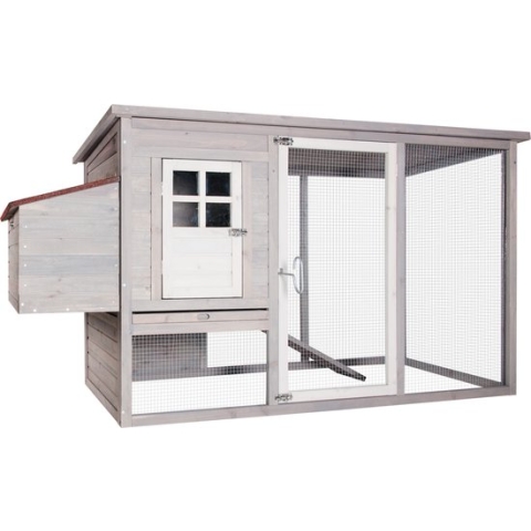 Dierenverblijf Konijnenhok ZH10 - 199x75x103 cm - Grijs