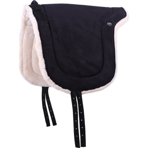 QHP - Bareback pad - Zwart - Imitatiebond Voering - Zwart - Maat Full