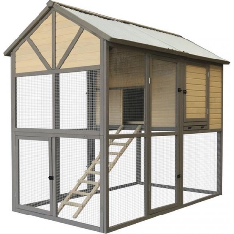Duvo+ Woodland kippenhok lodge country 209x128x183cm