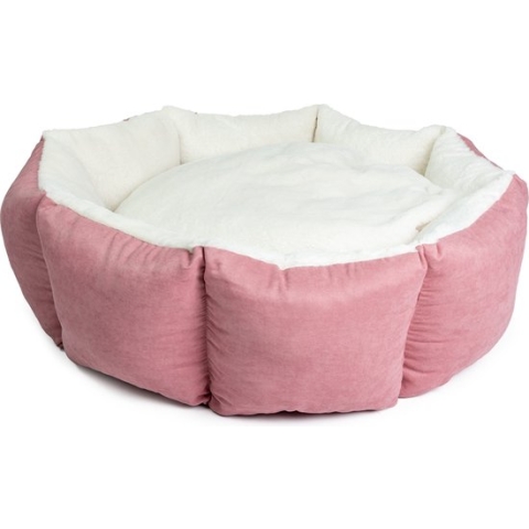 Duvoplus - Dierenkussen - Hond - Mand Hexa Velvet Xl - 95x95x28cm Roze - 1st