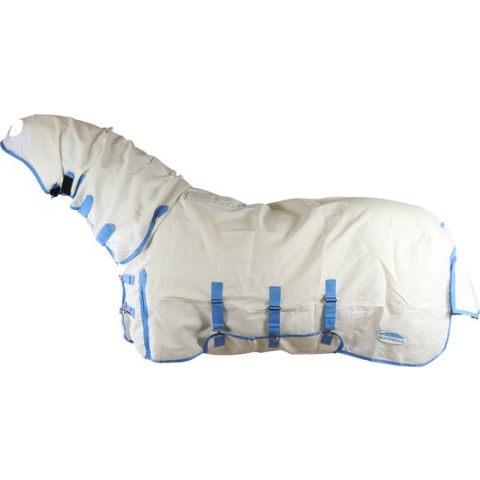 Weatherbeeta Eczeemdeken Comfitec Sweet Itch Combo Wit-blauw - 120/170