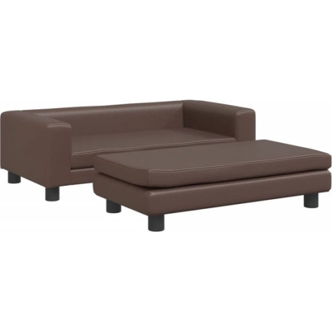 vidaXL-Hondenmand-met-verlengstuk-100x50x30-cm-kunstleer-bruin