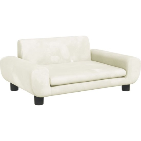 vidaXL-Hondenmand-70x45x33-cm-fluweel-crèmekleurig