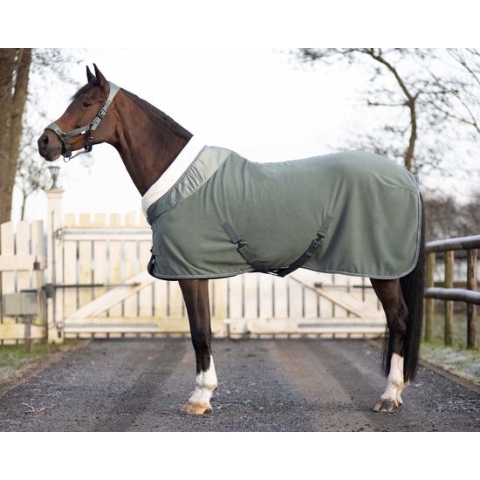 Qhp Fleecedeken Gloss Olive - 165 - Regendeken