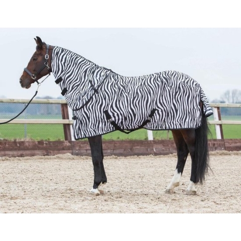 Harry's Horse Vliegendeken met losse hals, zebra 175cm