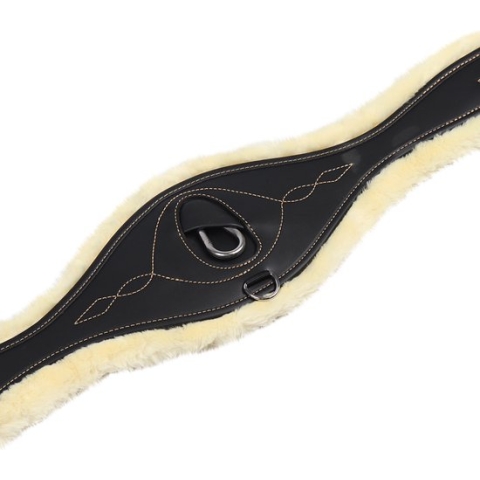 kentucky Singel Anatomisch met Wol Black - 125cm | Singels paard