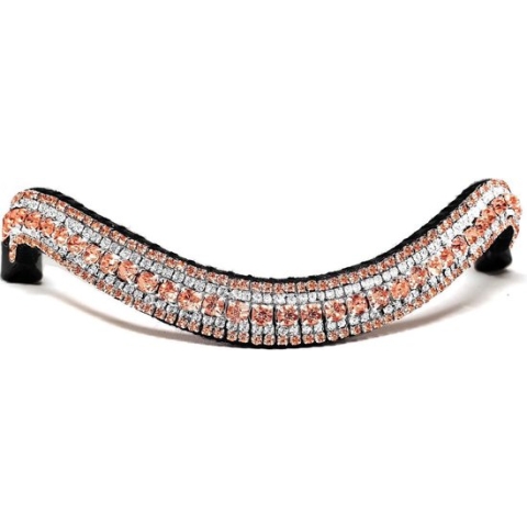 Frontriem Rose Gold & Crystal/Full