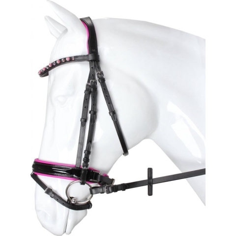 Horka Hoofdstel Flamingo Zwart/roze Full