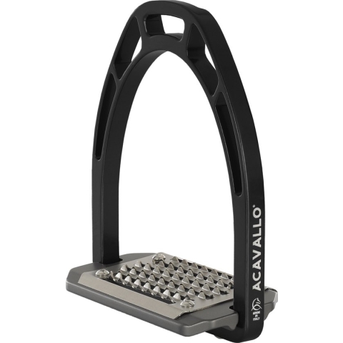 Acavallo stijgbeugels Arco Evolution - ZWART - 12CM