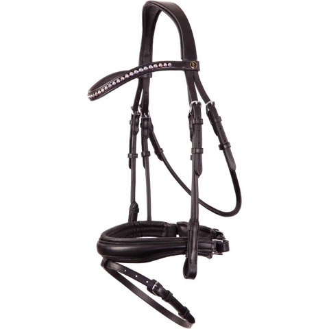 Br Hoofdstel Southam Zwart-zilver - paard