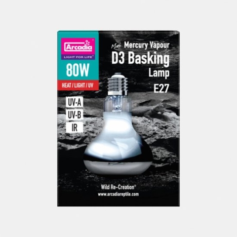 Arcadia D3 UV Basking lamp - 80 Watt (Plug&Play)