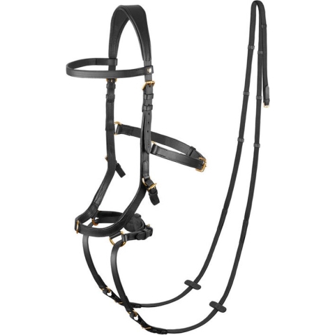 Horze multibridle /bitloos hoofdstel Orlando - zwart - full