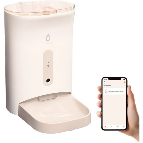 Ruby Essentials Pet Genie - Automatische Voerbak Kat - Voerautomaat kat - Voerbak hond - Voerdispenser Kat - Voerbak kat - Real time HD camera - 4.5L