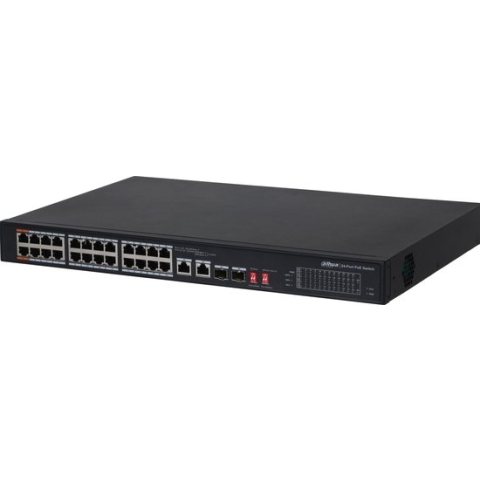 Dahua Technology PoE PFS3220-16GT-240 network switch Unmanaged L2 Gigabit Ethernet (10/100/1000) Power over Ethernet (PoE) Black