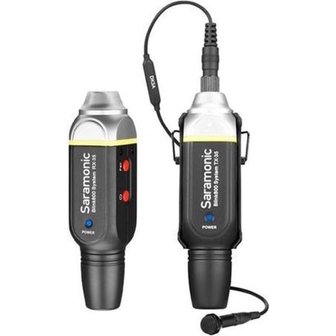 Saramonic Blink 800 B1 met lavalier en draadloze adapters met 3.5mm mini jack voor camera