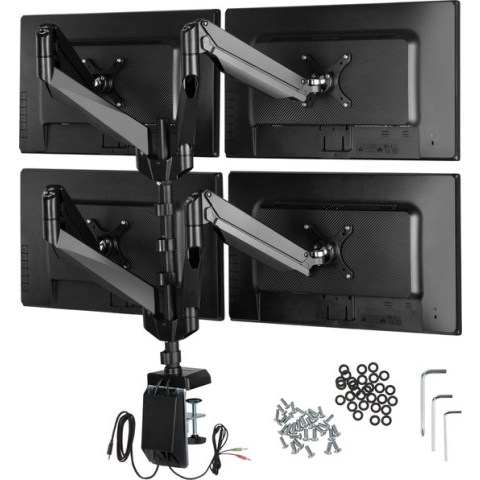 tectake - Monitorbeugel 4-voudig zwart - 404157