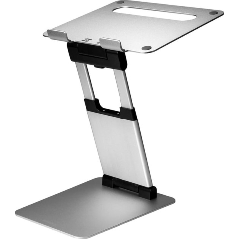 Ergoline tall laptop standaard verstelbaar - opvouwbaar - laptop verhoger - aluminium - universeel 10 tot 17 inch - zilver