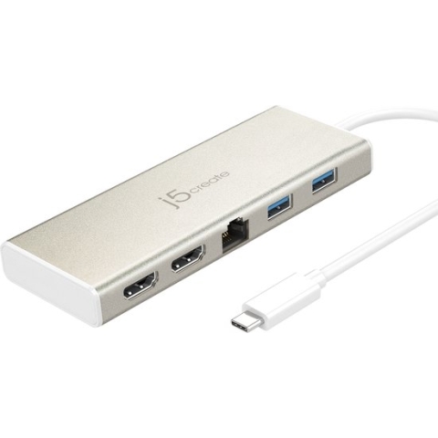 j5create JCD381-N USB Type-C Dual HDMI Mini Dock-Ethernet / USB 3.1 HUB / PD2.0