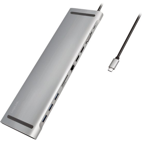 LogiLink UA0373 Laptopdockingstation Geschikt voor merk: Universeel USB-C Power Delivery, Geïntegreerde kaartlezer