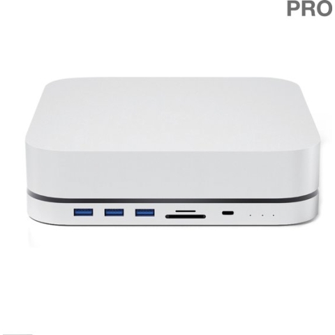 iMounts Mac Mini M1 en M2 hub docking station Pro - 2023 - USB-C hub - Externe SSD en M.2 NVMe - Silver