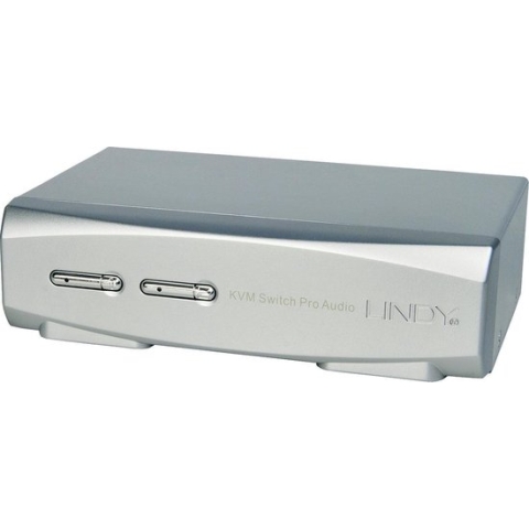 LINDY 39304 KVM-switch DisplayPort Muis, Toetsenbord 3840 x 2160 Pixel