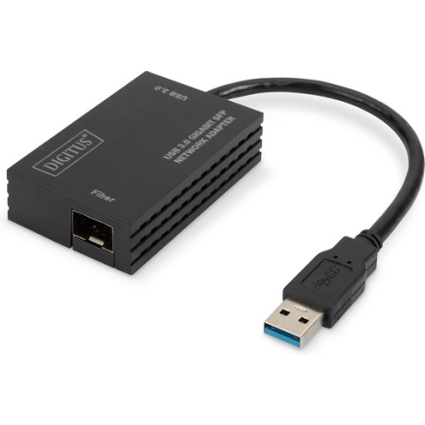 Digitus Computer, Glasvezel, Laptop, USB 3.2 Gen 1 (USB 3.0), Netwerk Adapter [1x USB - 1x SFP-slot] DN-3026
