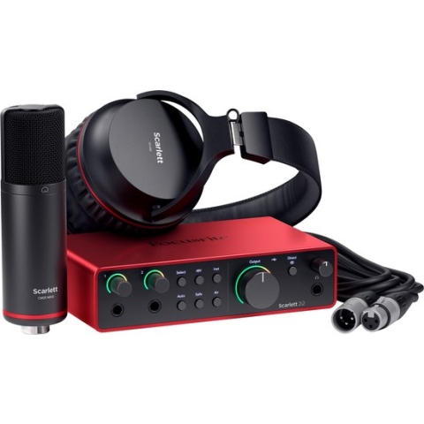 Focusrite Scarlett 4th Gen 2i2 Studio Bundel - USB audio interface, 2 in / 2 uit