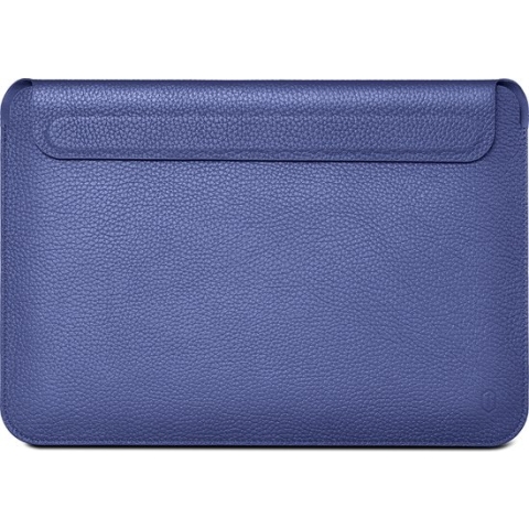 Genuine leather MacBook sleeve 14.2 inch - Blauw