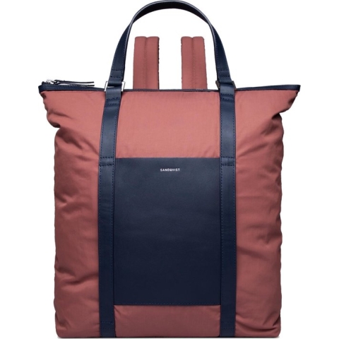 Sandqvist Marta Backpack maroon with navy leather