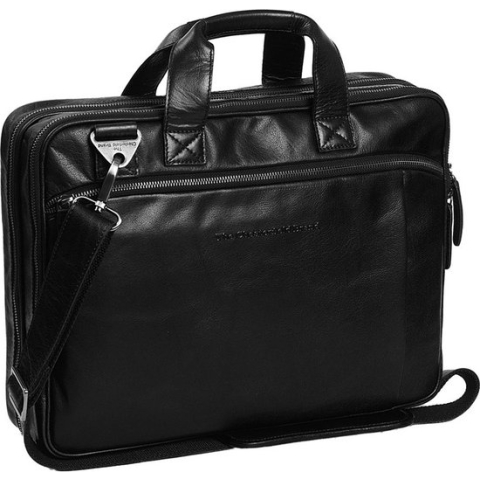 Chesterfield Manuel Leren Laptoptas - 15,4 inch - Zwart