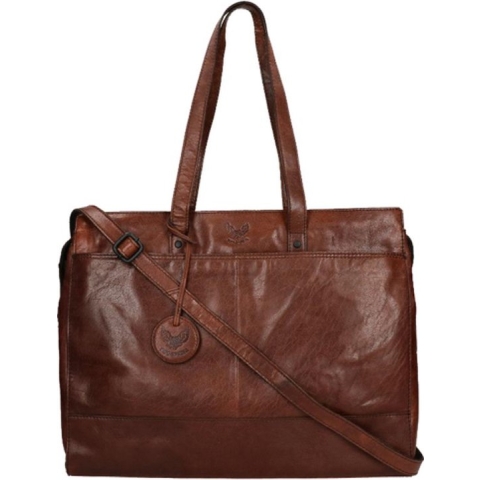 Rise of Rosa Laptoptas / Werktas / Aktetas Dames - 15 inch - Leer - Brenton - Licht Bruin