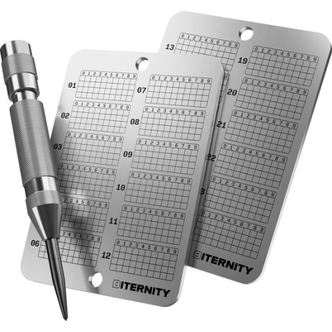 Biternity Mars - crypto seed phrase back-up kit - Cold Storage
