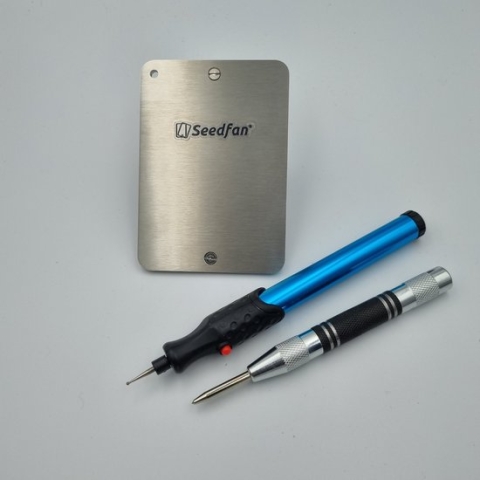 Seedfan Steel Kit - Bitcoin back-up in roestvrij staal - Steel 'seed phrase' en 'seed QR' backup - RVS - Metal