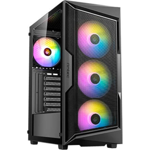 Antec AX61 Elite, Midi Tower, PC, Zwart, ITX, micro ATX, Kunststof, Staal, 16 cm