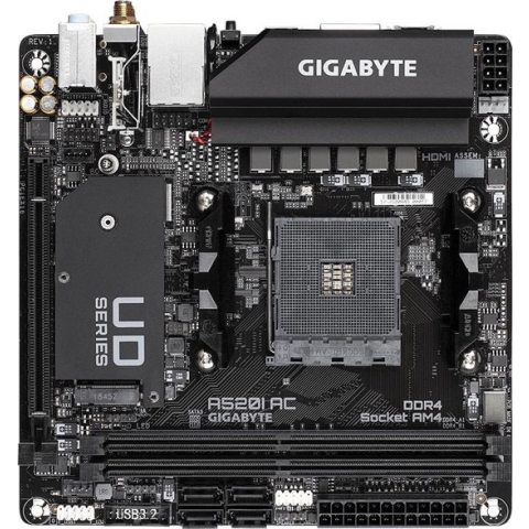 Gigabyte A520I AC moederbord AMD A520 Socket AM4 mini ITX